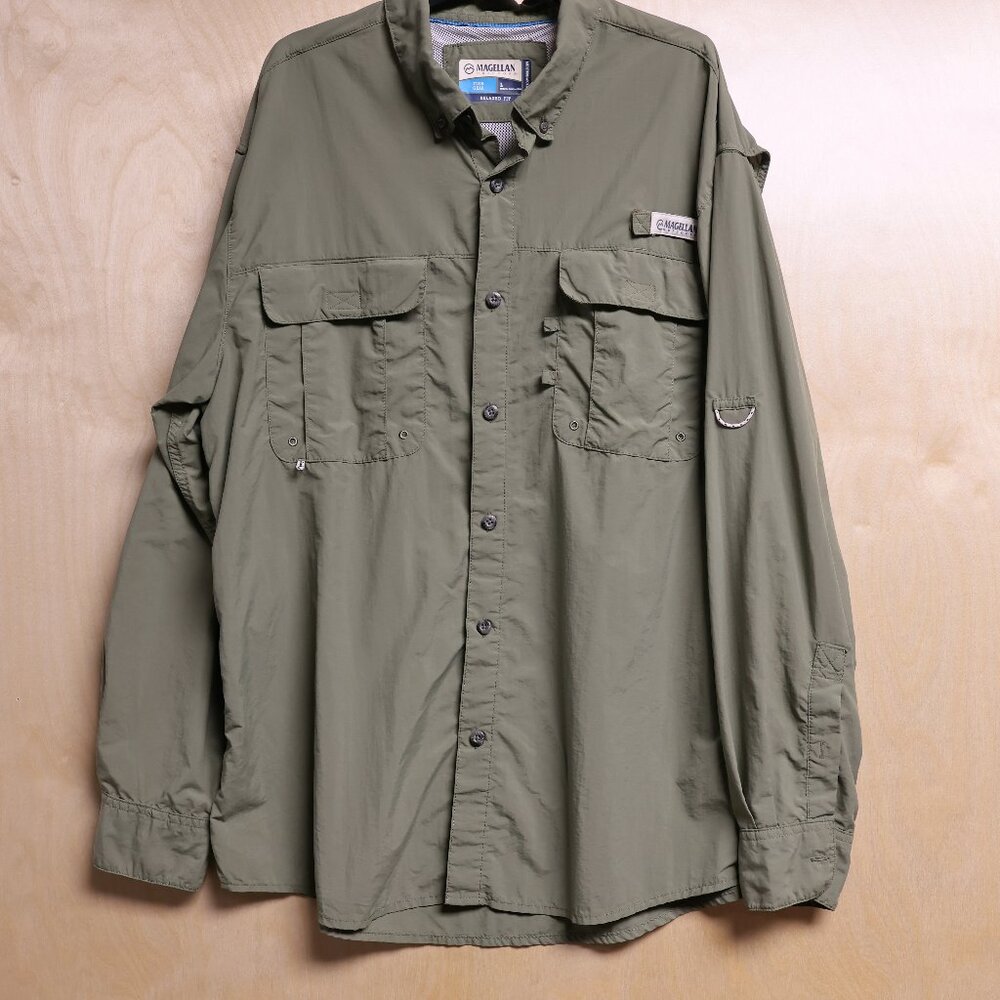 Magellan Mens Fishing Shirt with Vented Back Sz L